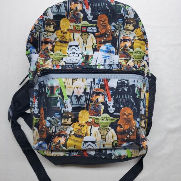 LEGO Star Wars Backpack 17″ x 12″ x 5″ Minifig Print School Travel Bag - Picture 1 of 7